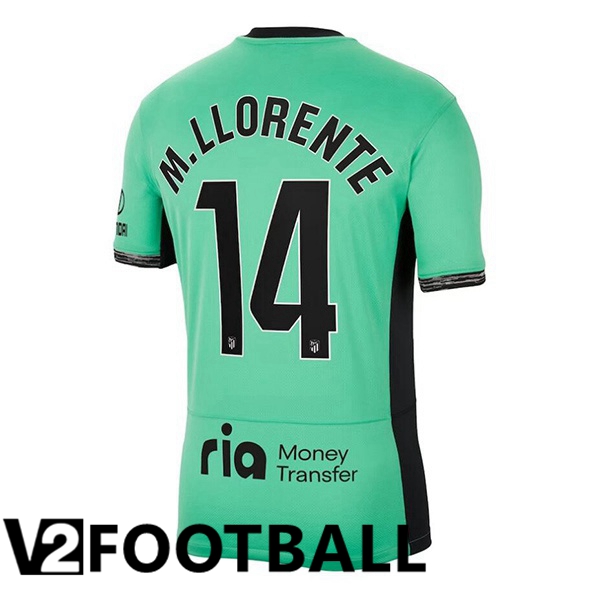 Atletico Madrid (M. Llorente 14) Soccer Shirt Third Green 2023/2024