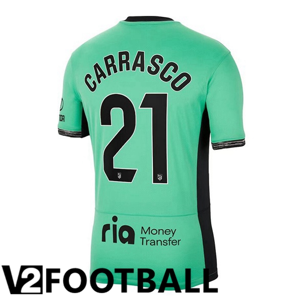 Atletico Madrid (Carrasco 21) Soccer Shirt Third Green 2023/2024