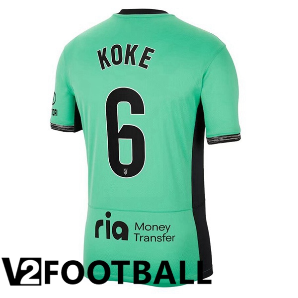 Atletico Madrid (Koke 6) Soccer Shirt Third Green 2023/2024