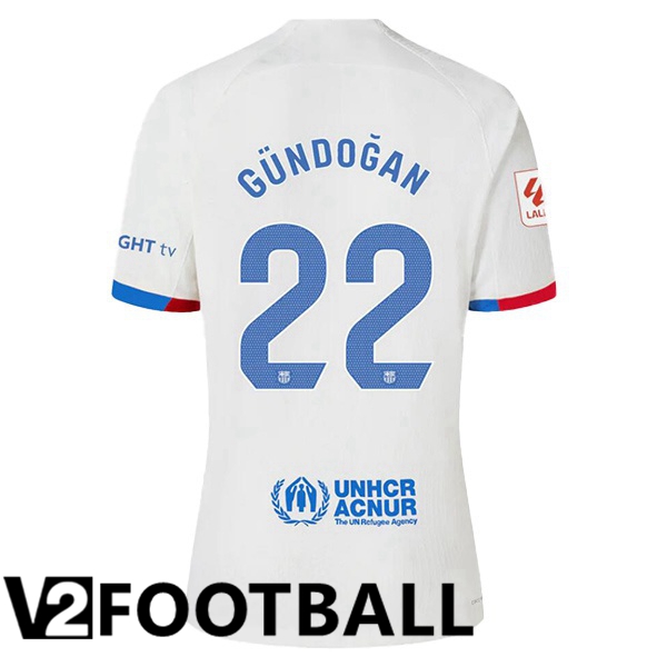 FC Barcelona (GÜNDOĞAN 22) Soccer Shirt Away White 2023/2024