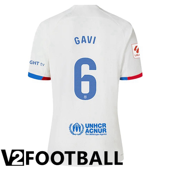 FC Barcelona (GAVI 6) Soccer Shirt Away White 2023/2024