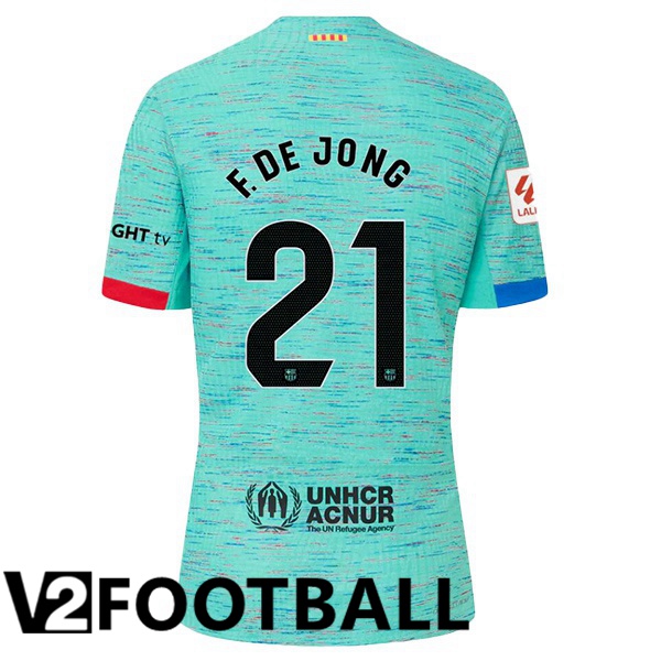 FC Barcelona (F. De JONG 21) Soccer Shirt Third Green 2023/2024