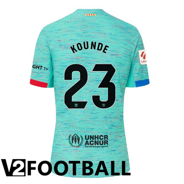 FC Barcelona (KOUNDE 23) Soccer Shirt Third Green 2023/2024