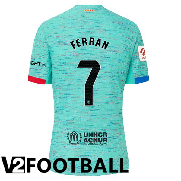 FC Barcelona (FERRAN 7) Soccer Shirt Third Green 2023/2024