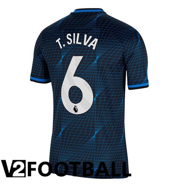 FC Chelsea (T. Silva 6) Soccer Shirt Away Blue 2023/2024