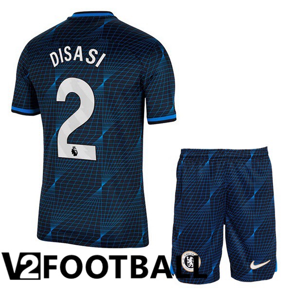 FC Chelsea (Disasi 2) Kids Soccer Shirt Away Blue 2023/2024