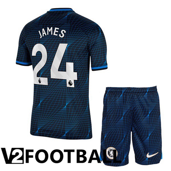 FC Chelsea (James 24) Kids Soccer Shirt Away Blue 2023/2024