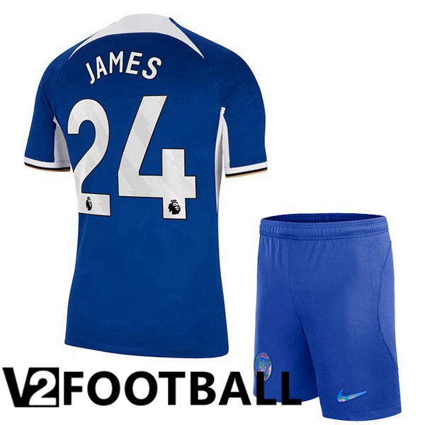 FC Chelsea (James 24) Kids Soccer Shirt Home Blue 2023/2024