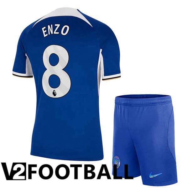 FC Chelsea (Enzo 8) Kids Soccer Shirt Home Blue 2023/2024