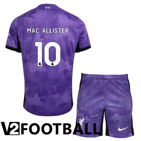 FC Liverpool (MAC ALLISTER 10) Kids Soccer Shirt Third Purple 2023/2024