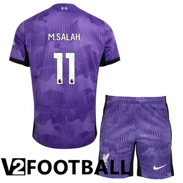 FC Liverpool (M.SALAH 11) Kids Soccer Shirt Third Purple 2023/2024