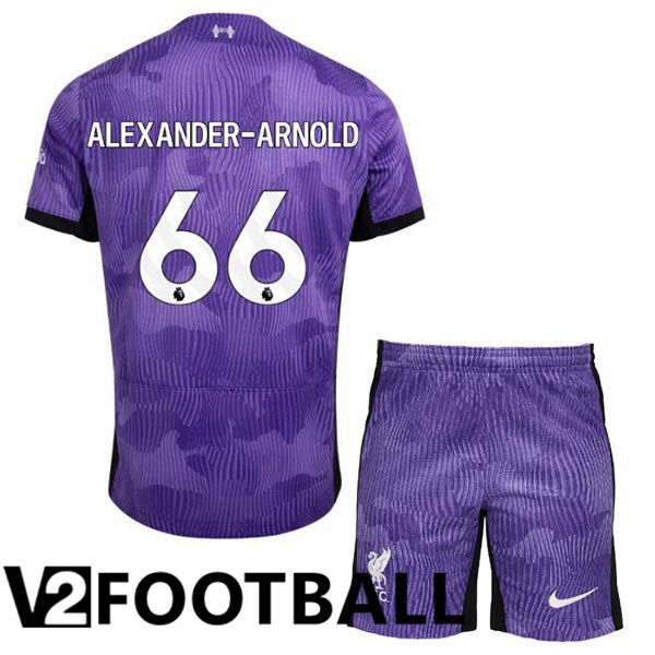 FC Liverpool (ALEXANDER-ARNOLD 66) Kids Soccer Shirt Third Purple 2023/2024