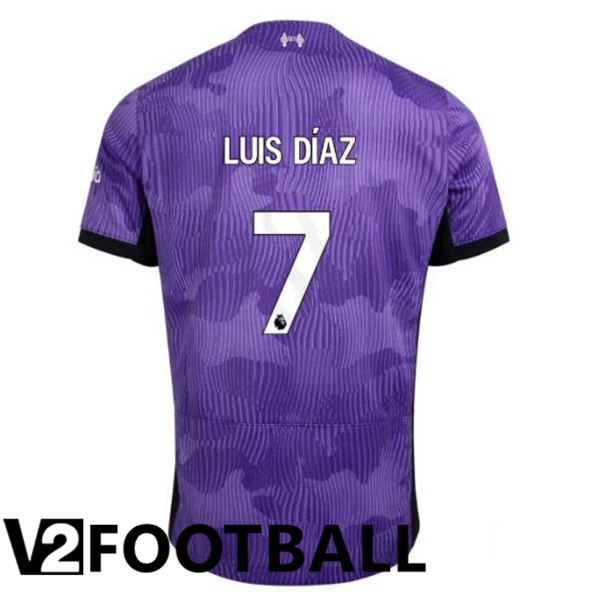 FC Liverpool (LUIS DÍAZ 7) Soccer Shirt Third Purple 2023/2024