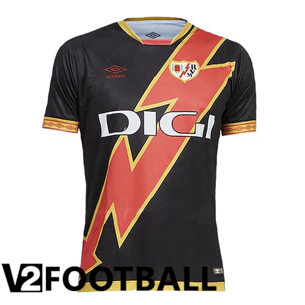 Rayo Vallecano Soccer Shirt Away Black 2023/2024
