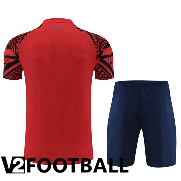 SSC Napoli Training T Shirt + Shorts Red 2023/2024