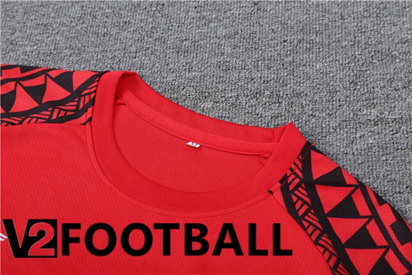 SSC Napoli Training T Shirt + Shorts Red 2023/2024