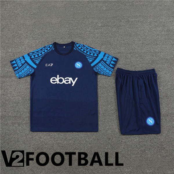 SSC Napoli Training T Shirt + Shorts Royal Blue 2023/2024