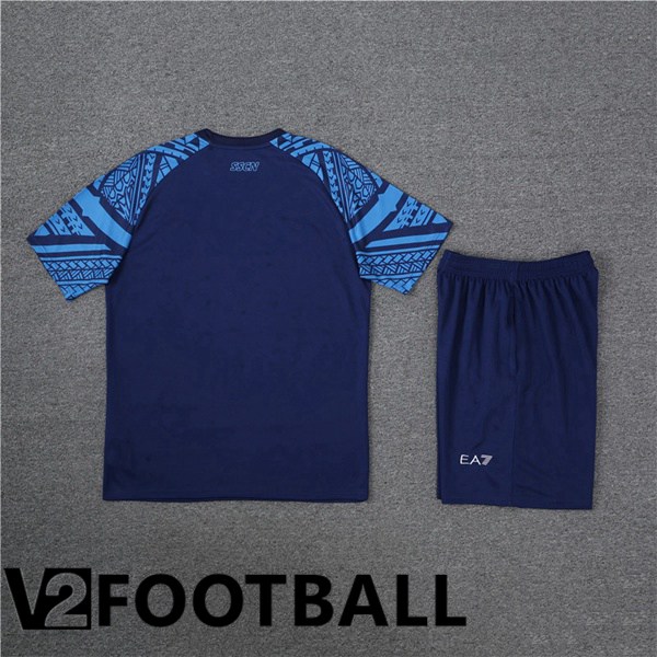 SSC Napoli Training T Shirt + Shorts Royal Blue 2023/2024