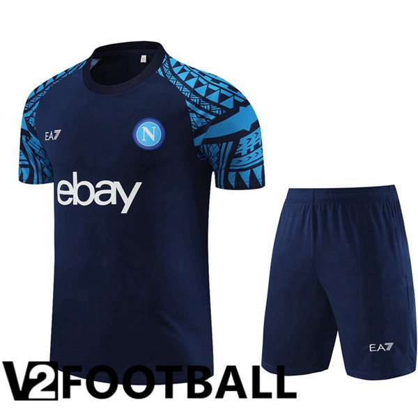 SSC Napoli Training T Shirt + Shorts Royal Blue 2023/2024