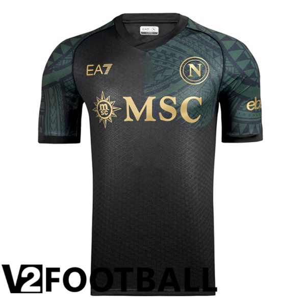 SSC Napoli Soccer Shirt Third Black 2023/2024