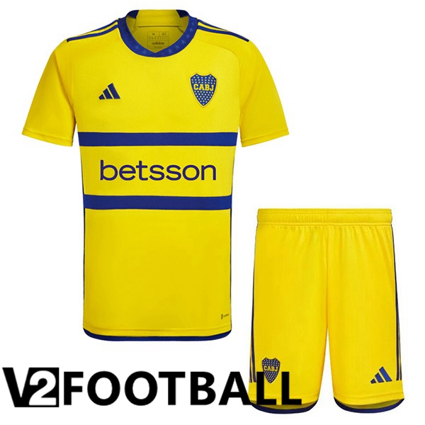Boca Juniors Kids Soccer Shirt Away Yellow 2023/2024