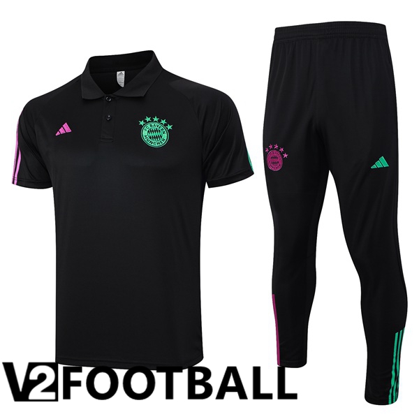 Bayern Munich Soccer Polo + Pants Black 2023/2024