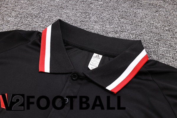 Manchester United Soccer Polo + Pants Black 2023/2024