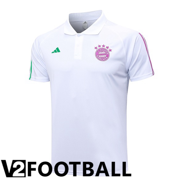 Bayern Munich Soccer Polo White 2023/2024