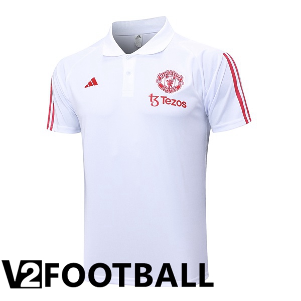 Manchester United Soccer Polo White 2023/2024