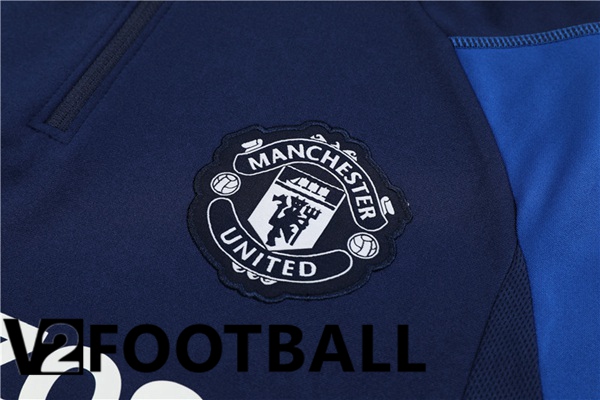 Manchester United Training Tracksuit Suit Blue 2023/2024