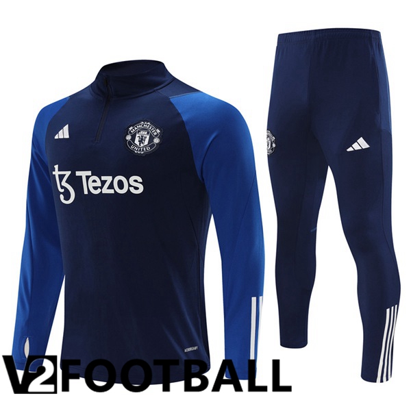 Manchester United Training Tracksuit Suit Blue 2023/2024