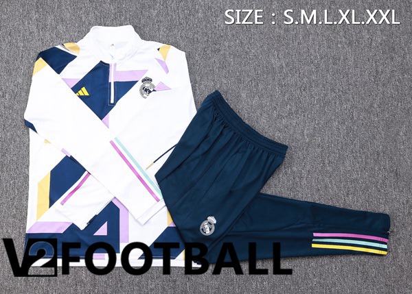 Real Madrid Training Tracksuit Suit White 2023/2024