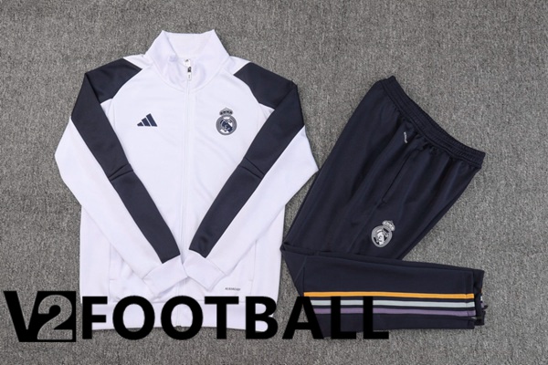 Real Madrid Training Jacket Suit White 2023/2024