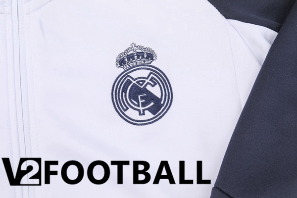 Real Madrid Training Jacket Suit White 2023/2024