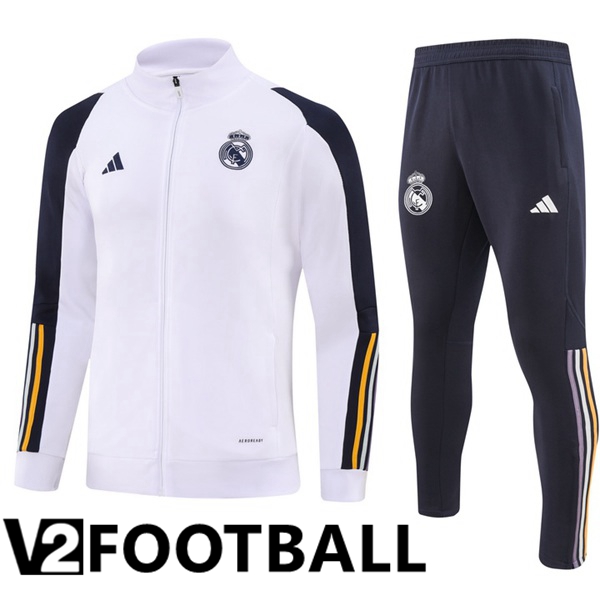 Real Madrid Training Jacket Suit White 2023/2024