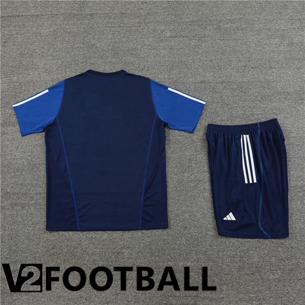 Manchester United Training T Shirt + Shorts Royal Blue 2023/2024