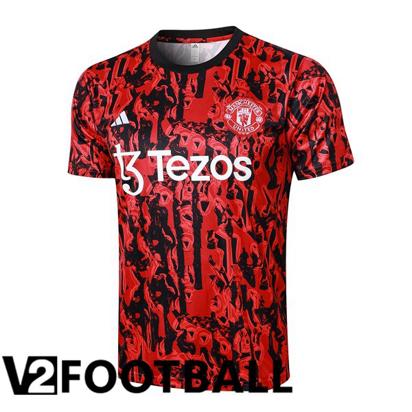 Manchester United Training T Shirt Red Black 2023/2024