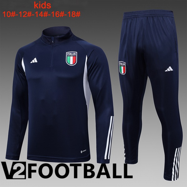 Italy Kids Training Tracksuit Suit Royal Blue 2023/2024