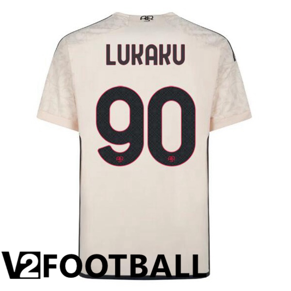 AS Roma (LUKAKU 90) Soccer Shirt Away Yellow 2023/2024