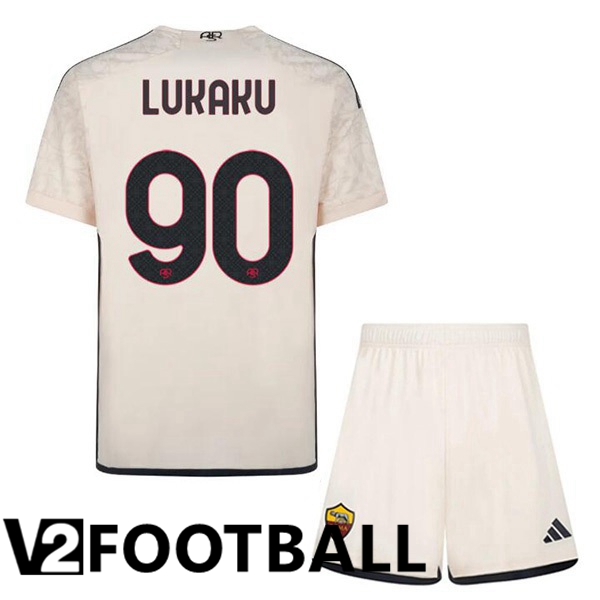 AS Roma (LUKAKU 90) Soccer Shirt Away Yellow 2023/2024