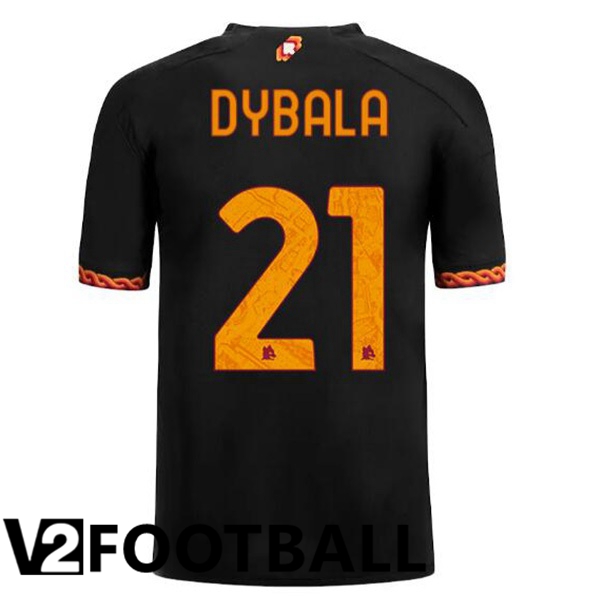 AS Roma (DYBALA 21) Soccer Shirt Third Black 2023/2024
