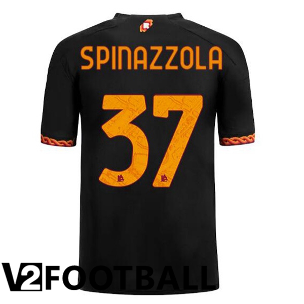 AS Roma (SPINAZZOLA 37) Soccer Shirt Third Black 2023/2024