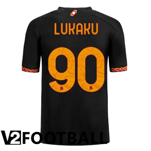 AS Roma (LUKAKU 90) Soccer Shirt Third Black 2023/2024