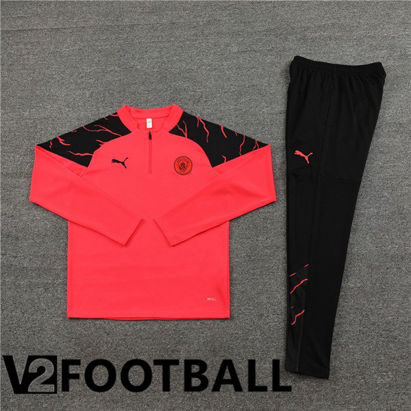 Manchester City Training Tracksuit Suit Red 2023/2024