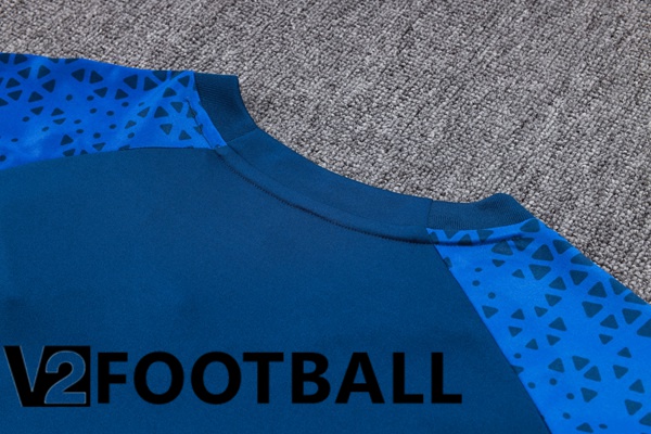 Marseille OM Training T Shirt + Shorts Blue 2023/2024