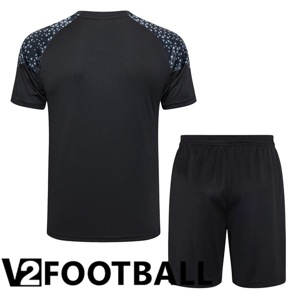 Dortmund BVB Training T Shirt + Shorts Black 2023/2024