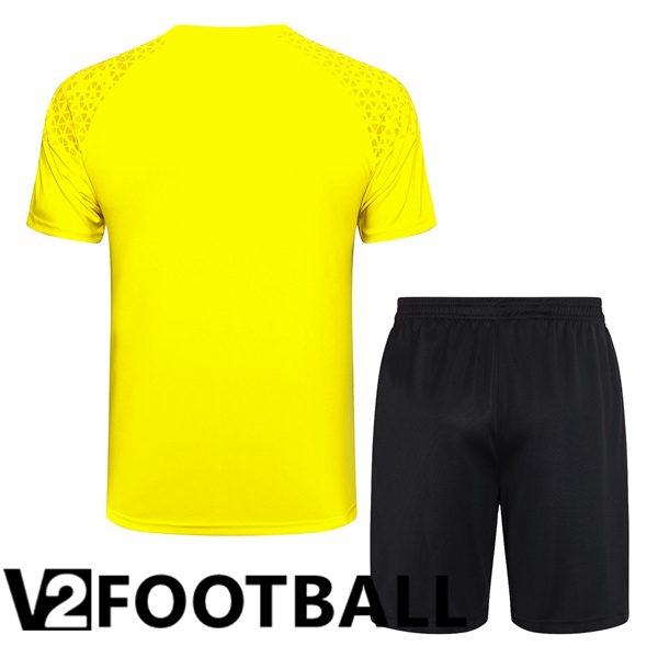 Dortmund BVB Training T Shirt + Shorts Yellow 2023/2024