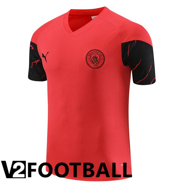 Manchester City Training T Shirt Red 2023/2024