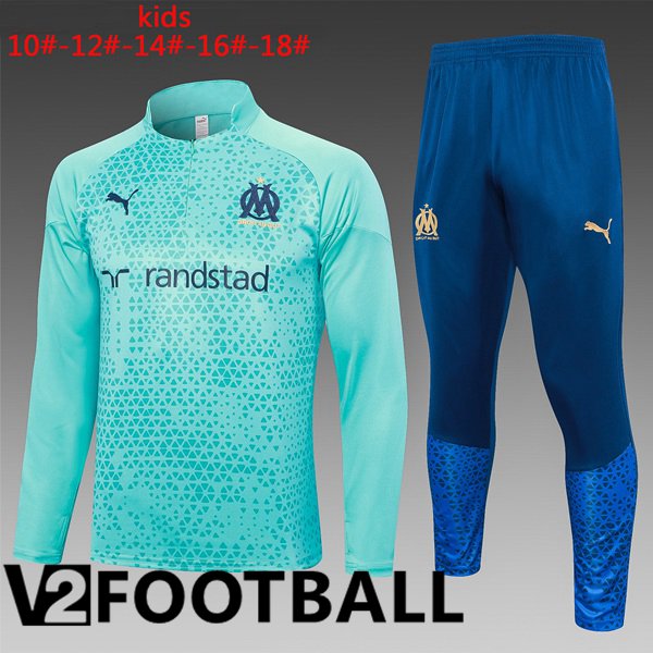 Marseille OM Kids Training Tracksuit Suit Blue 2023/2024