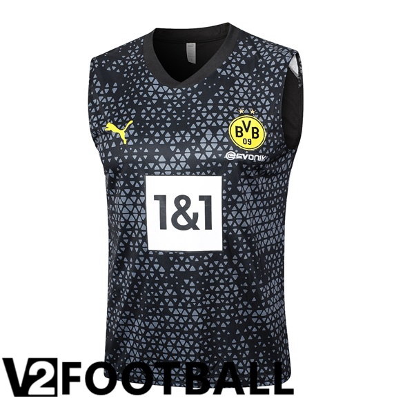 Dortmund BVB Soccer Vest Black 2023/2024